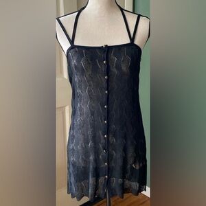 New women’s Sz XS Free People black lace straps  mini dress
